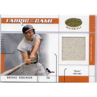 2003 Leaf Certified Materials Fabric of the Game #21IN Brooks Robinson IN/15
