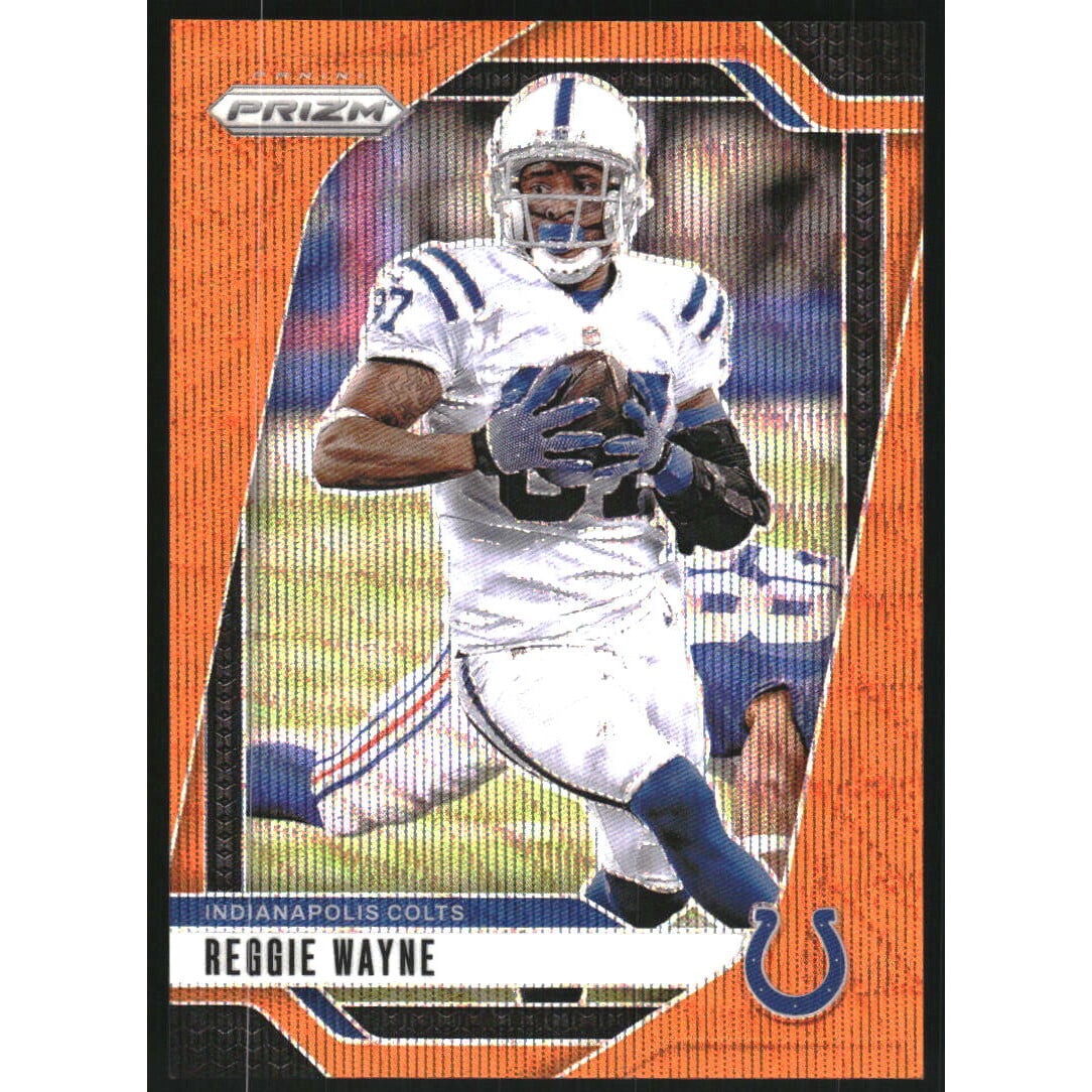 2024 Panini Prizm Prizms Orange Wave #128 Reggie Wayne. rookie card picture