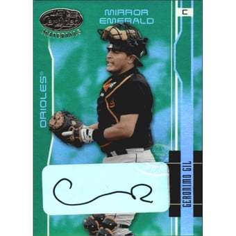 2003 Leaf Certified Materials Mirror Emerald Autographs #21 Geronimo Gil