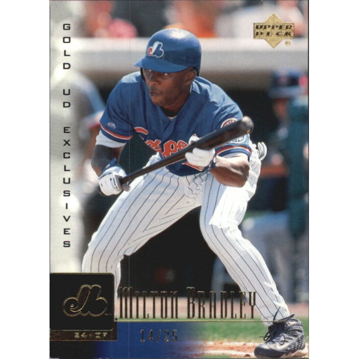 2001 Upper Deck Exclusives Gold #198 Milton Bradley. rookie card picture