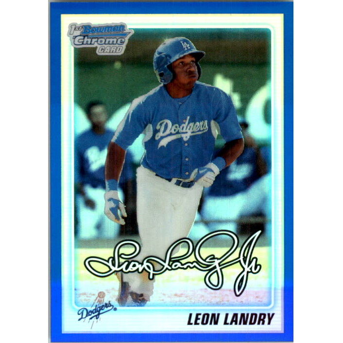 2010 Bowman Chrome Draft Prospects Blue Refractors #BDPP7 Leon Landry. rookie card picture
