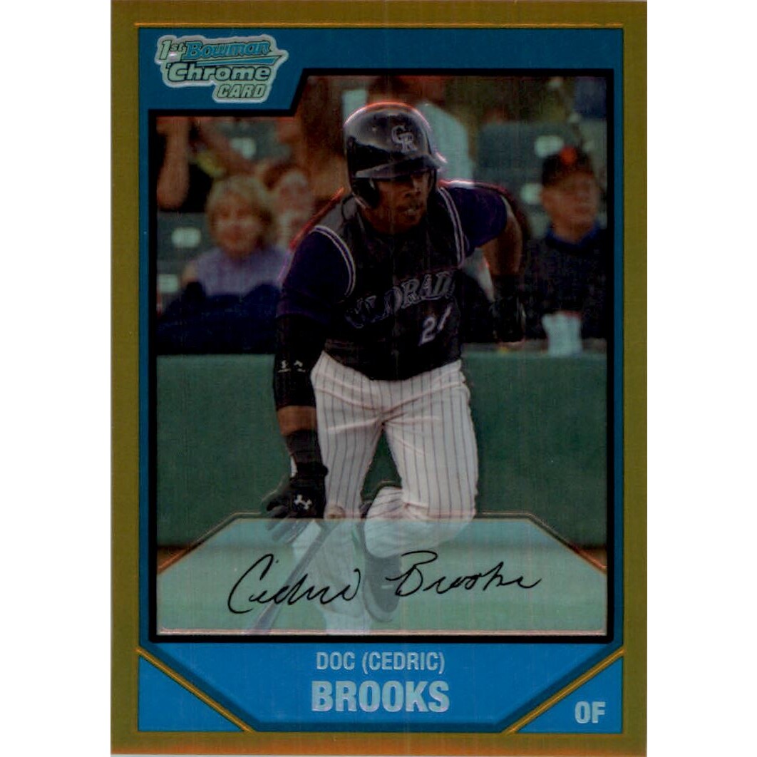2007 Bowman Chrome Prospects Gold Refractors #BC62 Cedric Brooks