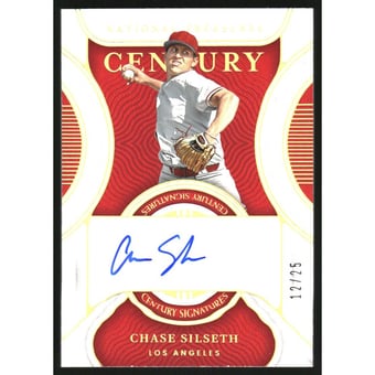 2022 Panini National Treasures Century Signatures Holo Gold #1 Chase Silseth/25