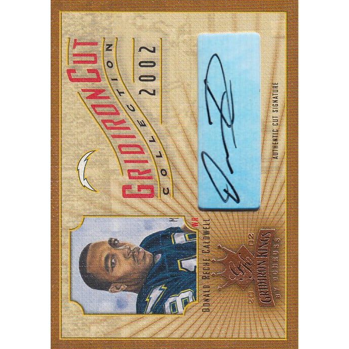 2002 Gridiron Kings Gridiron Cut Collection #GC36 Reche Caldwell AU/350