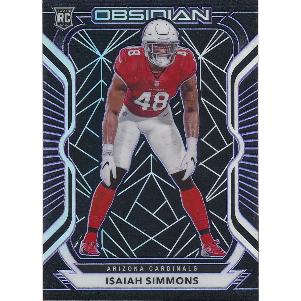 2020 Panini Obsidian Electric Etch Purple #155 Isaiah Simmons. rookie card picture