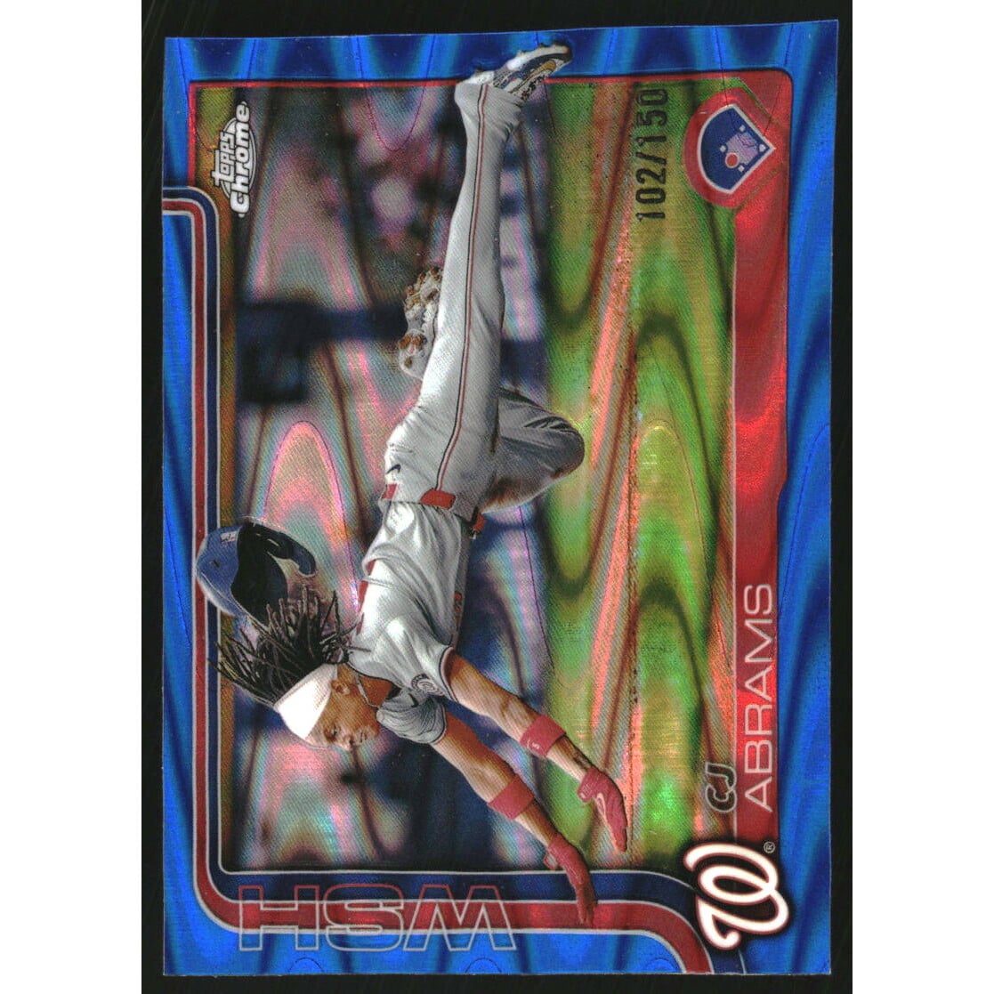 2025 Topps Chrome Blue RayWave Refractors #176 CJ Abrams. rookie card picture