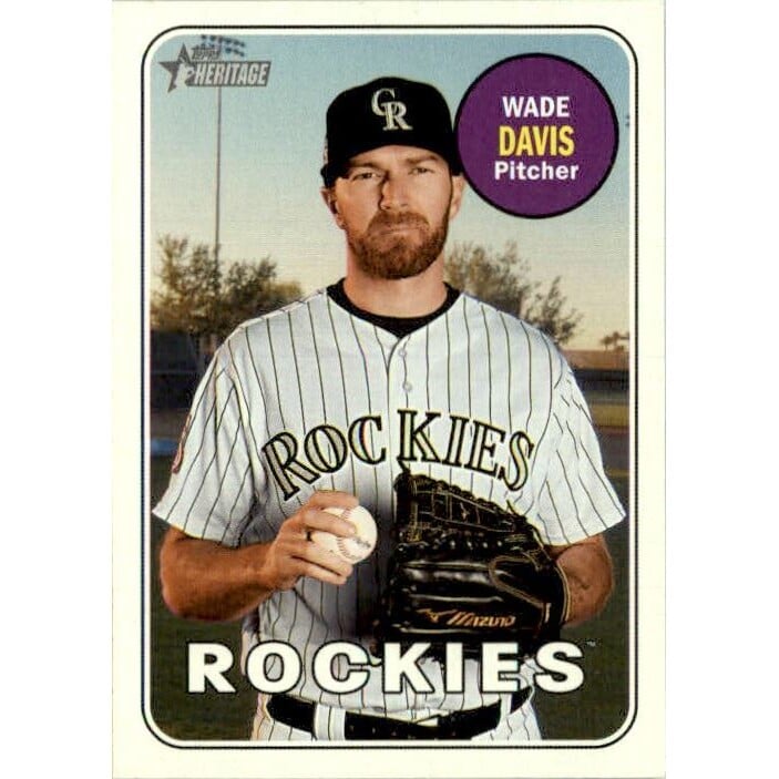 2018 Topps Heritage Team Color Swap Variations #689 Wade Davis. rookie card picture