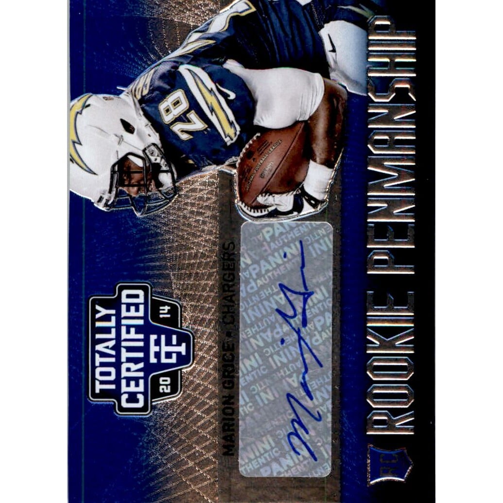 2014 Totally Certified Rookie Penmanship Blue #RPMG Marion Grice/25