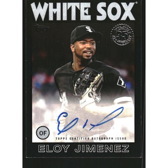 2021 Topps '86 Topps Autographs Black #86AEJ Eloy Jimenez S2