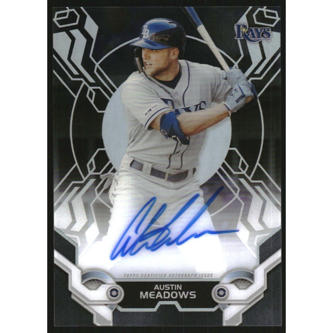 2019 Topps High Tek Autographs #HTAAM Austin Meadows. rookie card picture