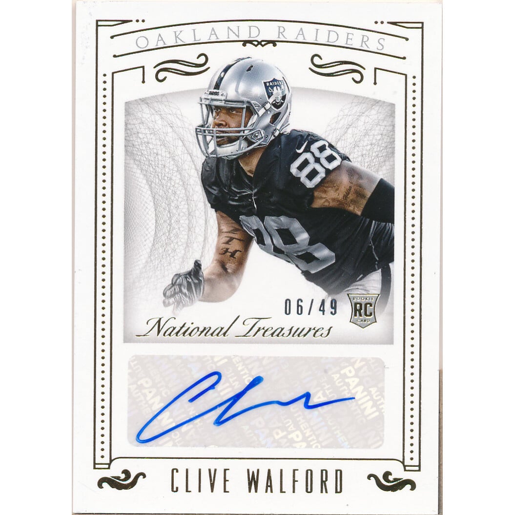 2015 Panini National Treasures Gold #150 Clive Walford AU/49