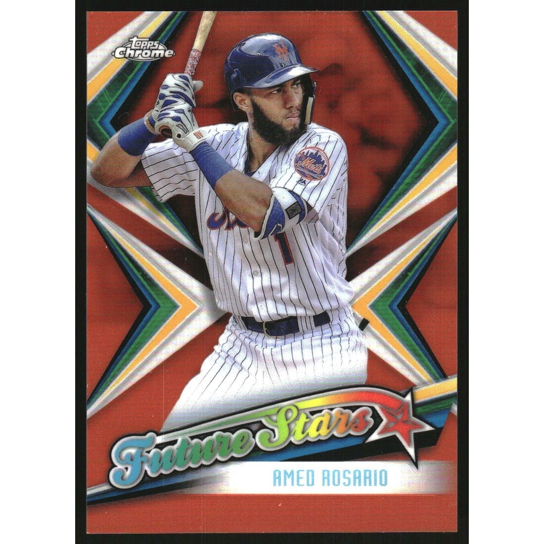 2019 Topps Chrome Future Stars Orange Refractors #FS18 Amed Rosario. rookie card picture