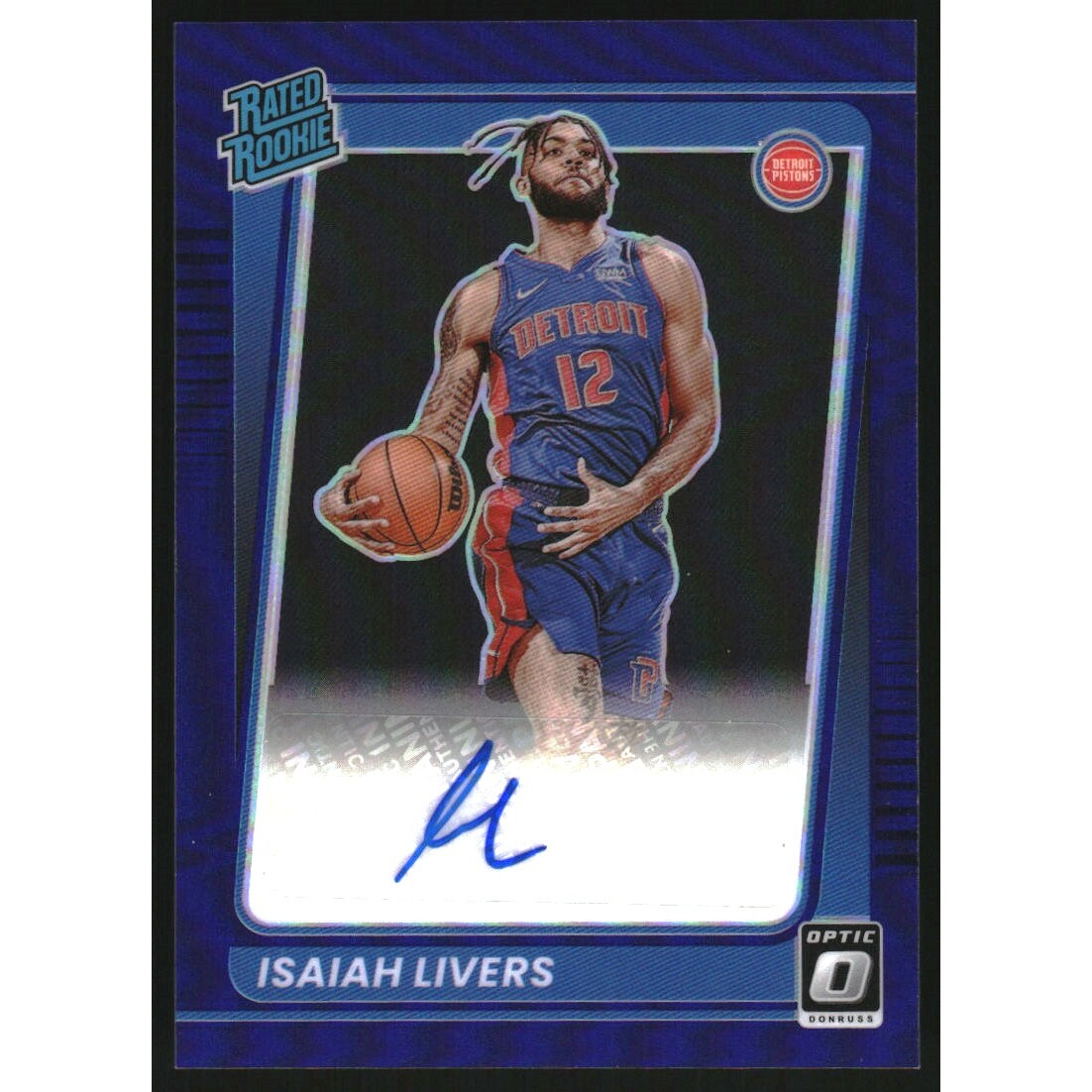 2021-22 Donruss Optic Rated Rookie Signatures Purple #177 Isaiah Livers 2021-22 Donruss Optic Rated Rookie Signatures Purple #177 Isaiah Livers