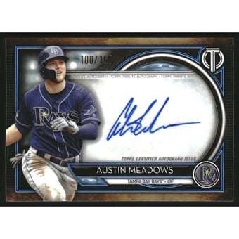 2020 Topps Tribute Autographs Blue #TAAM Austin Meadows
