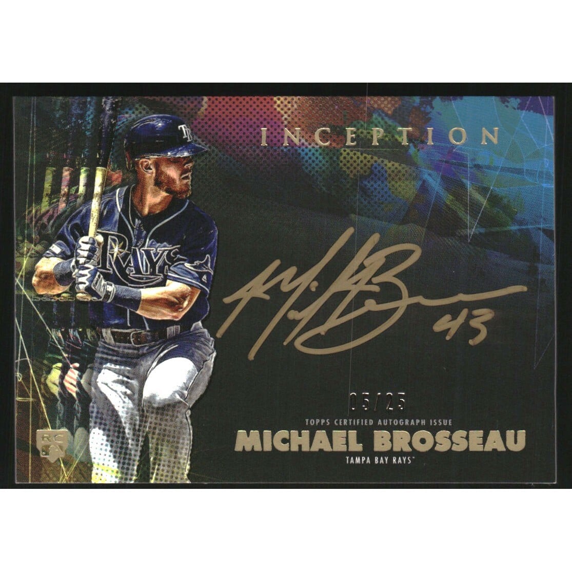 2020 Topps Inception Silver Signings Gold Ink #SSMB Michael Brosseau. rookie card picture
