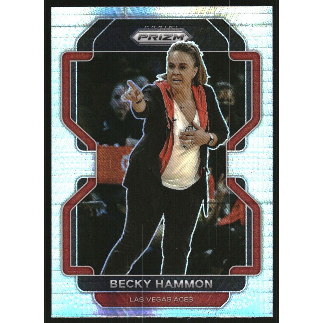 2022 Panini Prizm WNBA Prizms Hyper #179 Becky Hammon. rookie card picture