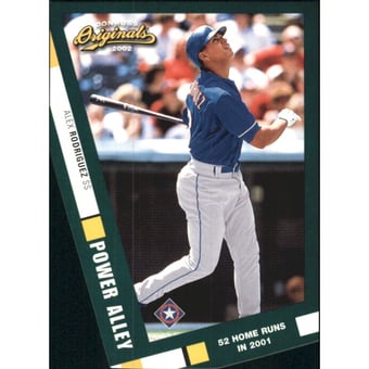 2002 Donruss Originals Power Alley Die Cuts #5 Alex Rodriguez