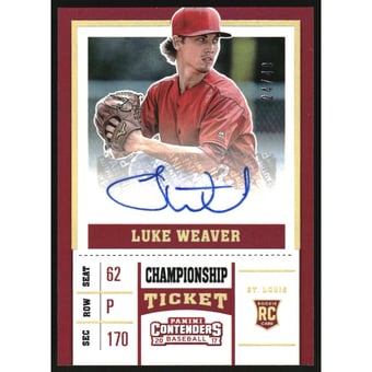 2017 Panini Contenders Rookie Championship Ticket #35 Luke Weaver/49