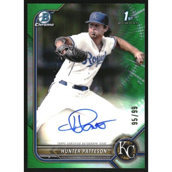 2022 Bowman Chrome Draft Autographs Green Refractors #CDAHP Hunter Patteson