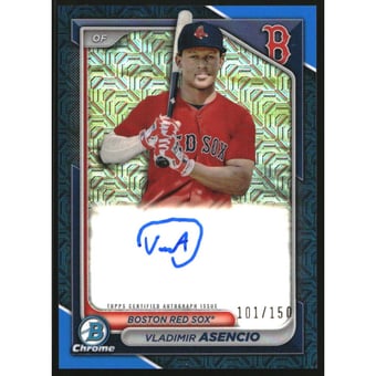2024 Bowman Chrome Mega Box Autographs Blue Refractors #BMAVA Vladimir Asencio