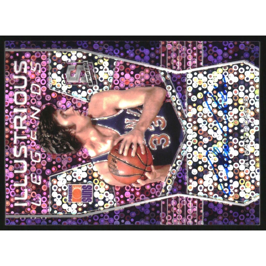2018-19 Panini Spectra Illustrious Legends Signatures Neon Pink #4 Alvan Adams/25. rookie card picture