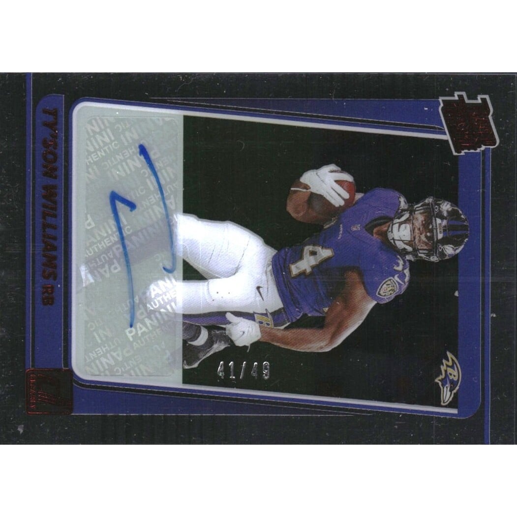 2021 Clearly Donruss Clearly Rated Rookie Autographs Red #99 Ty'Son Williams. rookie card picture