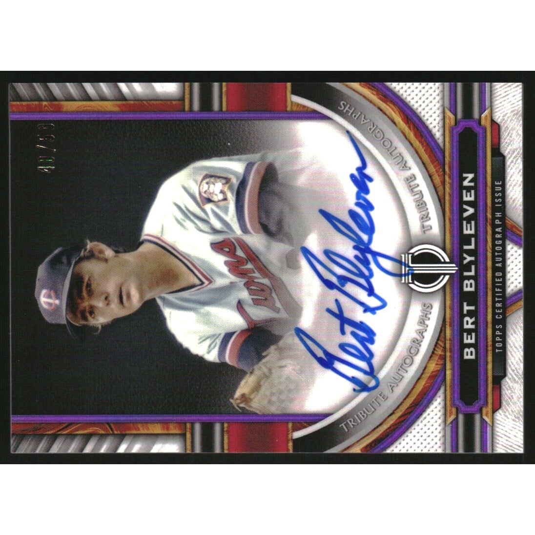 2023 Topps Tribute Autographs Purple #TABBL Bert Blyleven. rookie card picture