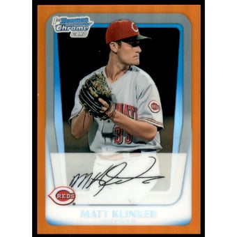 2011 Bowman Chrome Prospects Orange Refractors #BCP77 Matt Klinker