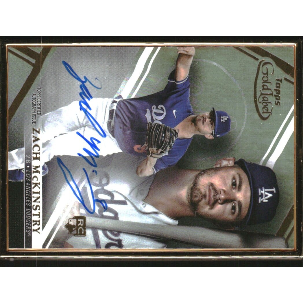 2021 Topps Gold Label Framed Autographs #FAZM Zach McKinstry. rookie card picture