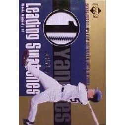 2003 Upper Deck Leading Swatches Gold #HM Hideki Matsui HR. rookie card picture