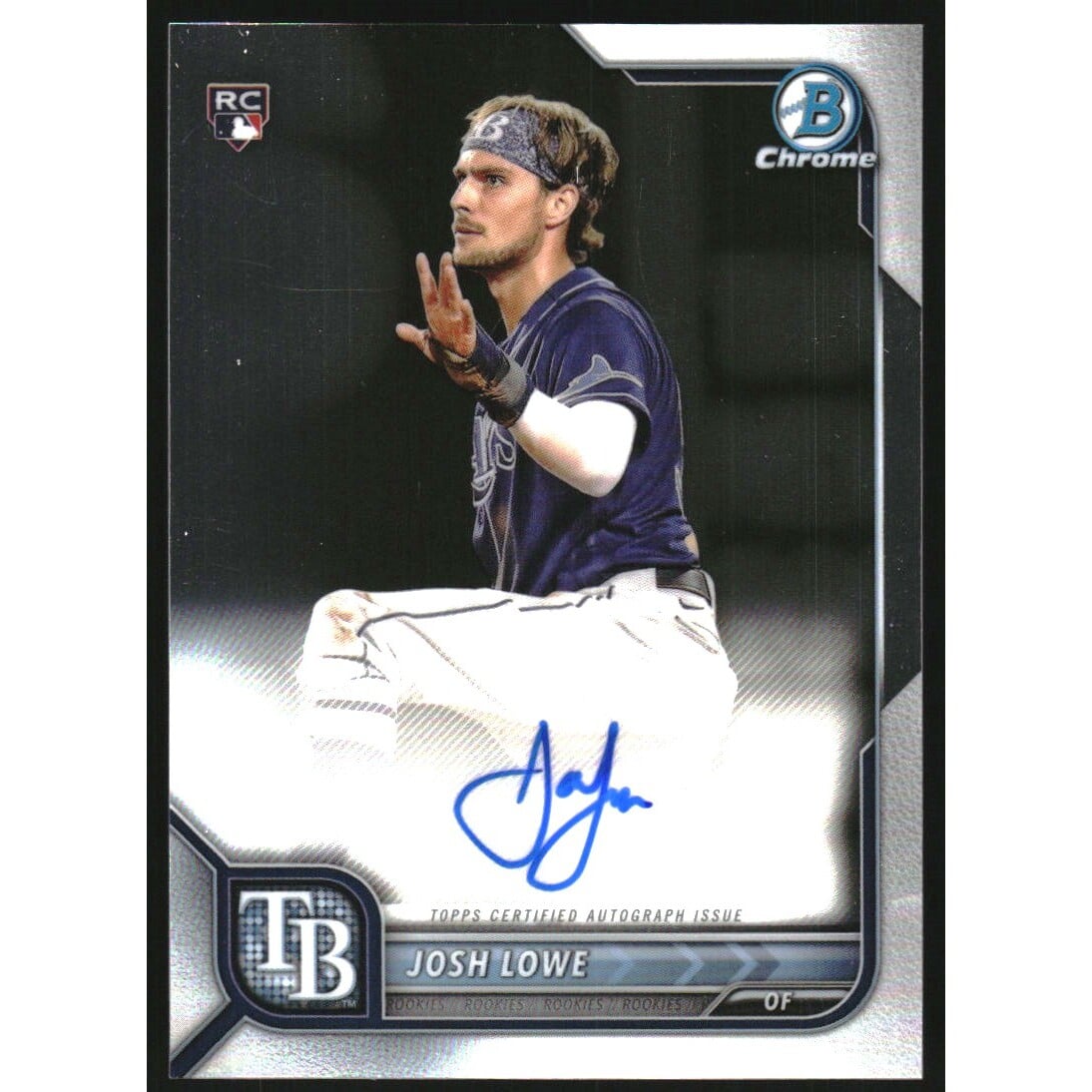 2022 Bowman Chrome Rookie Autographs #CRAJL Josh Lowe. rookie card picture