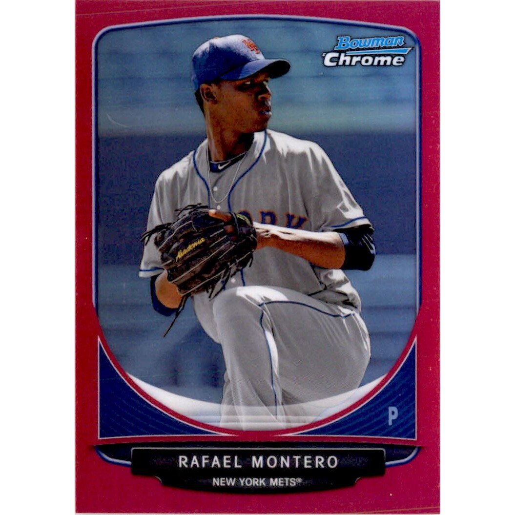 2013 Bowman Chrome Prospects Magenta Refractors #BCP204 Rafael Montero. rookie card picture