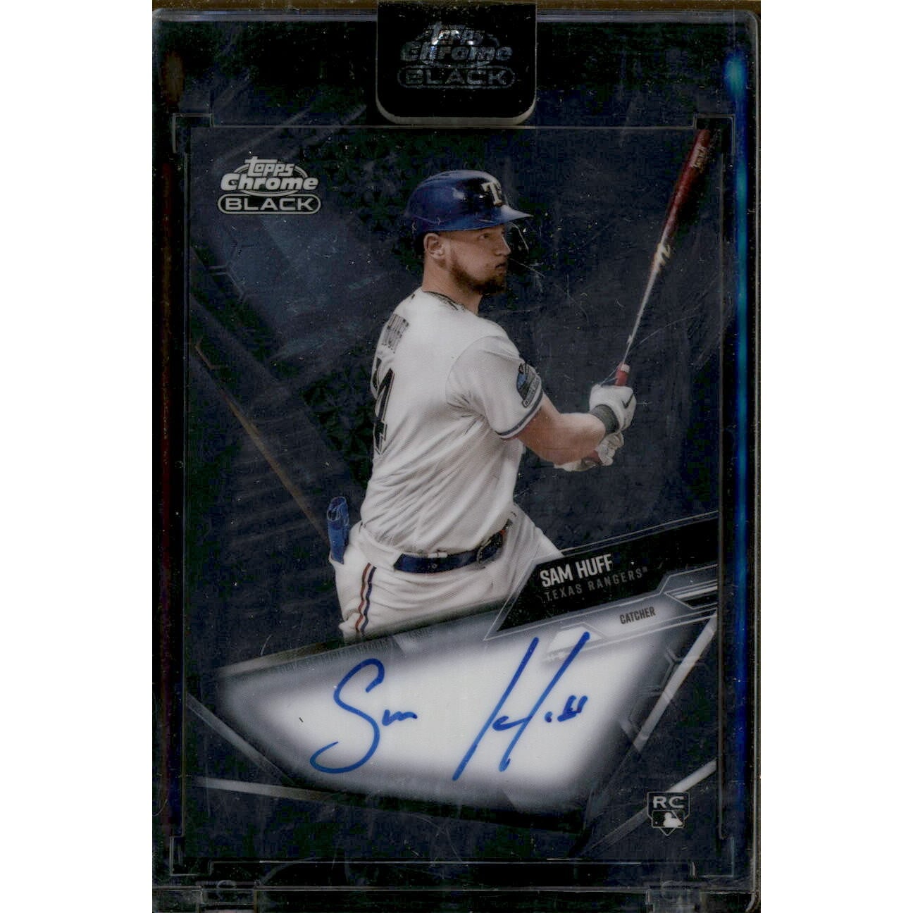 2021 Topps Chrome Black Autographs #CBASH Sam Huff. rookie card picture
