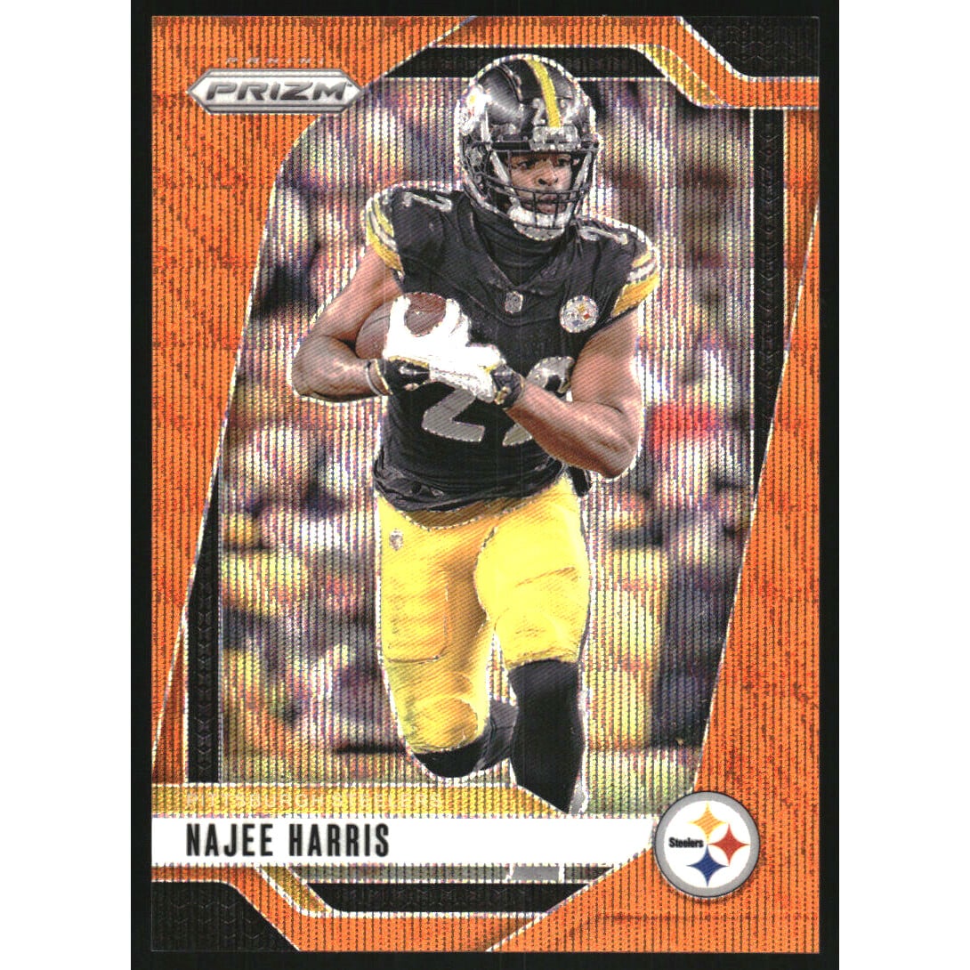 2024 Panini Prizm Prizms Orange Wave #241 Najee Harris. rookie card picture