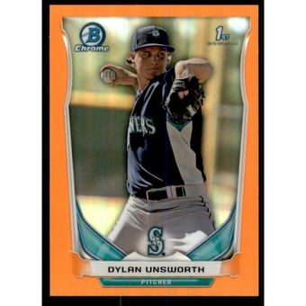 2014 Bowman Chrome Prospects Series 2 Orange Refractors #BCP66 Dylan Unsworth