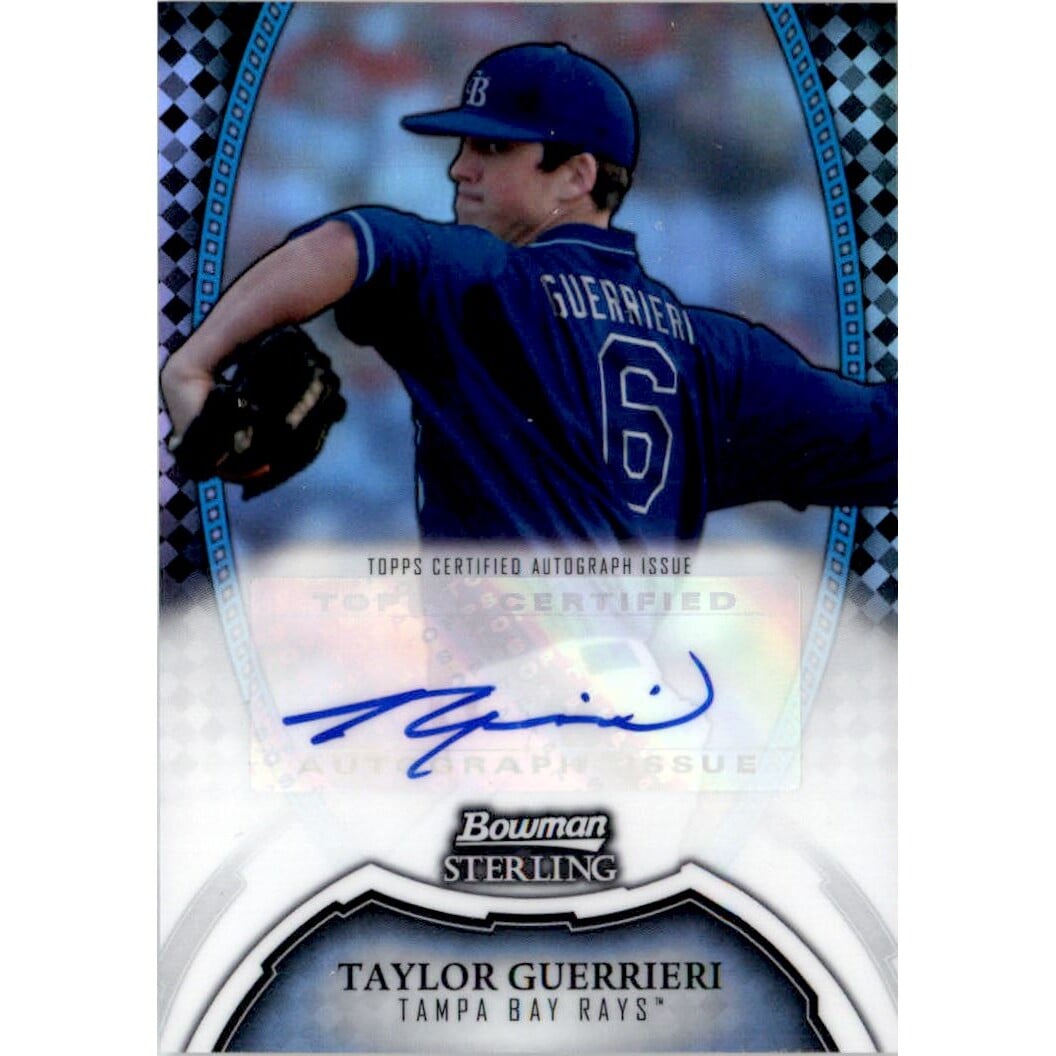 2011 Bowman Sterling Prospect Autographs Black Refractors #TGU Taylor Guerrieri. rookie card picture