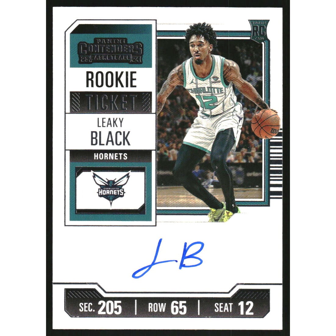 2023-24 Panini Contenders Retail #149 Leaky Black. rookie card picture