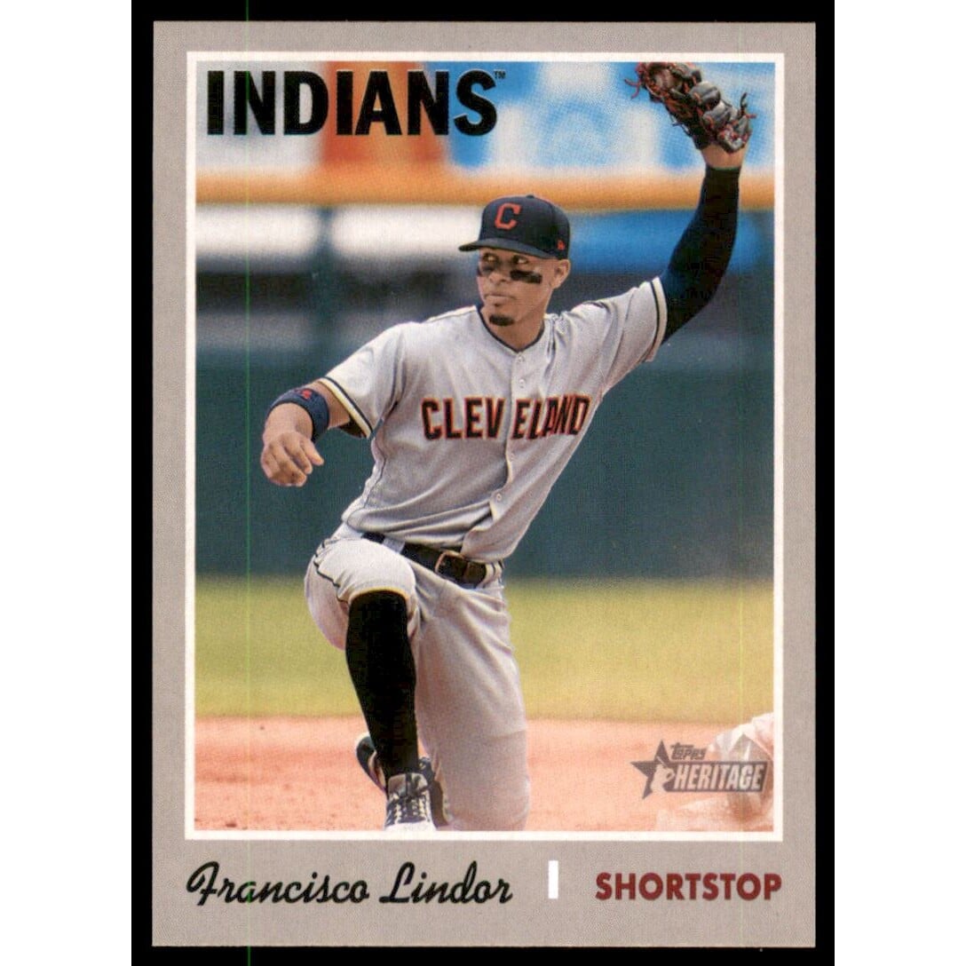 2019 Topps Heritage Action Variations #401 Francisco Lindor. rookie card picture