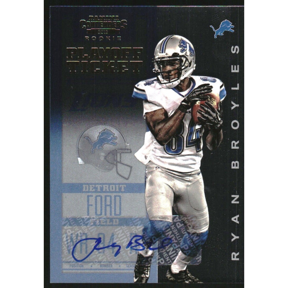 2012 Panini Contenders Playoff Ticket #222 Ryan Broyles AU. rookie card picture