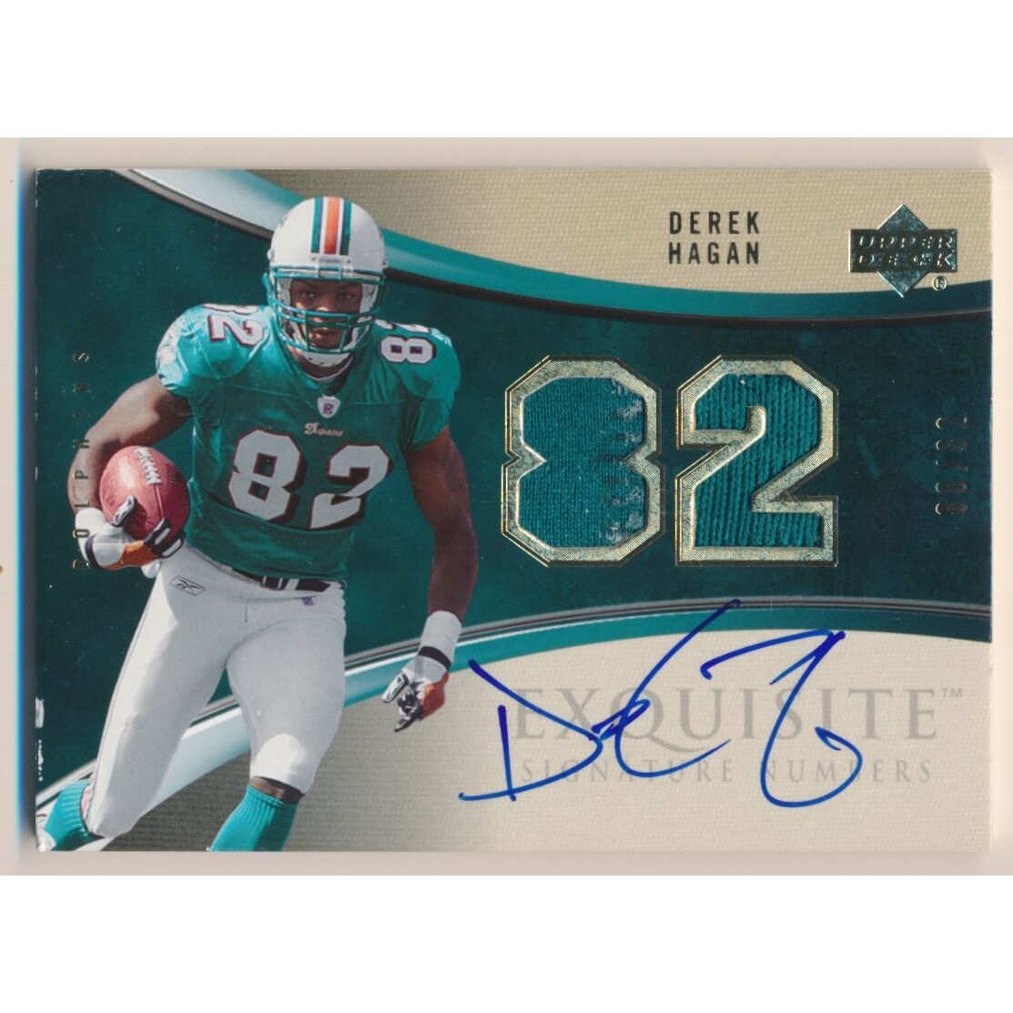 2006 Exquisite Collection Signature Numbers #ESNDH Derek Hagan/82 2006 Exquisite Collection Signature Numbers #ESNDH Derek Hagan/82
