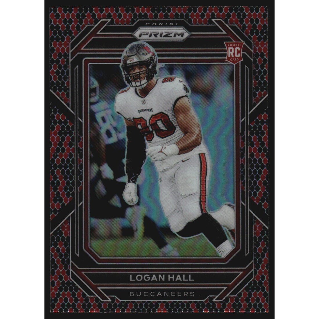 2022 Panini Prizm Prizms Snakeskin #381 Logan Hall. rookie card picture
