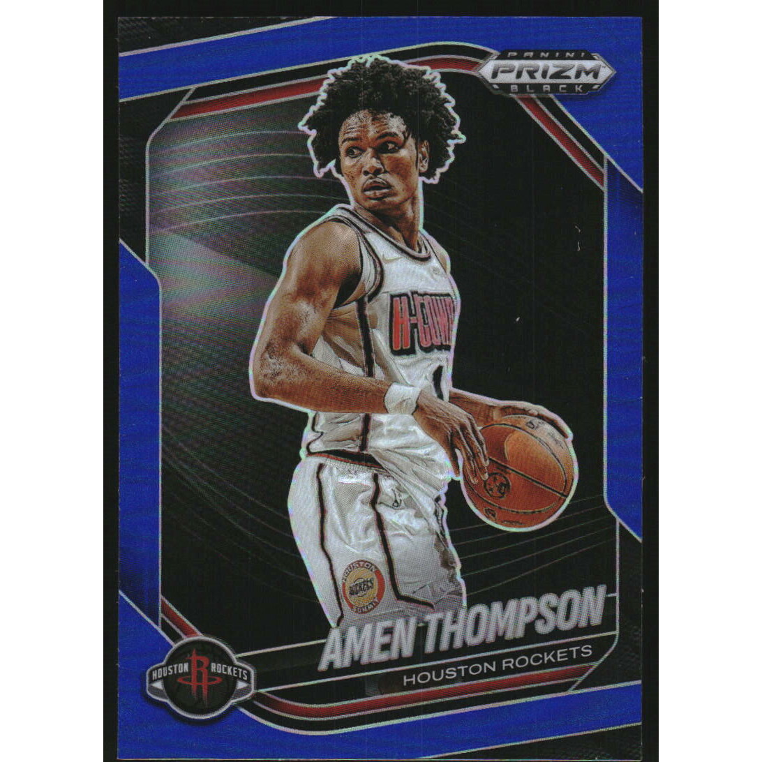 2024-25 Panini Prizm Black Prizms Blue #76 Amen Thompson 2024-25 Panini Prizm Black Prizms Blue #76 Amen Thompson