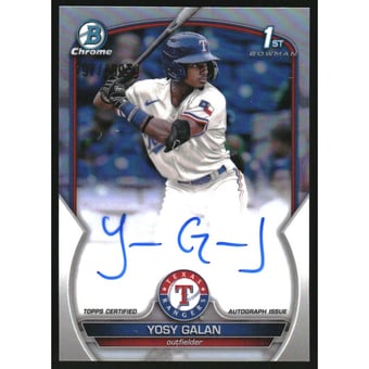 2023 Bowman Chrome Prospect Autographs Refractors #CPAYGA Yosy Galan