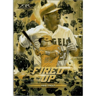 2018 Topps Fire Fired Up Gold #F1 Mike Trout