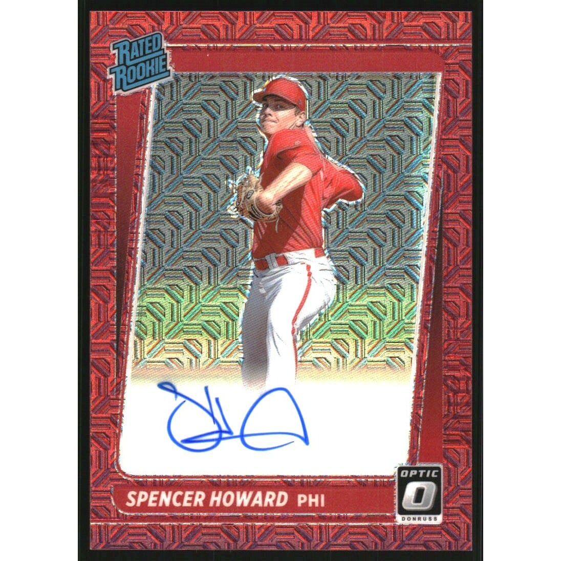 2021 Donruss Optic Rated Rookies Signatures Red Mojo #16 Spencer Howard