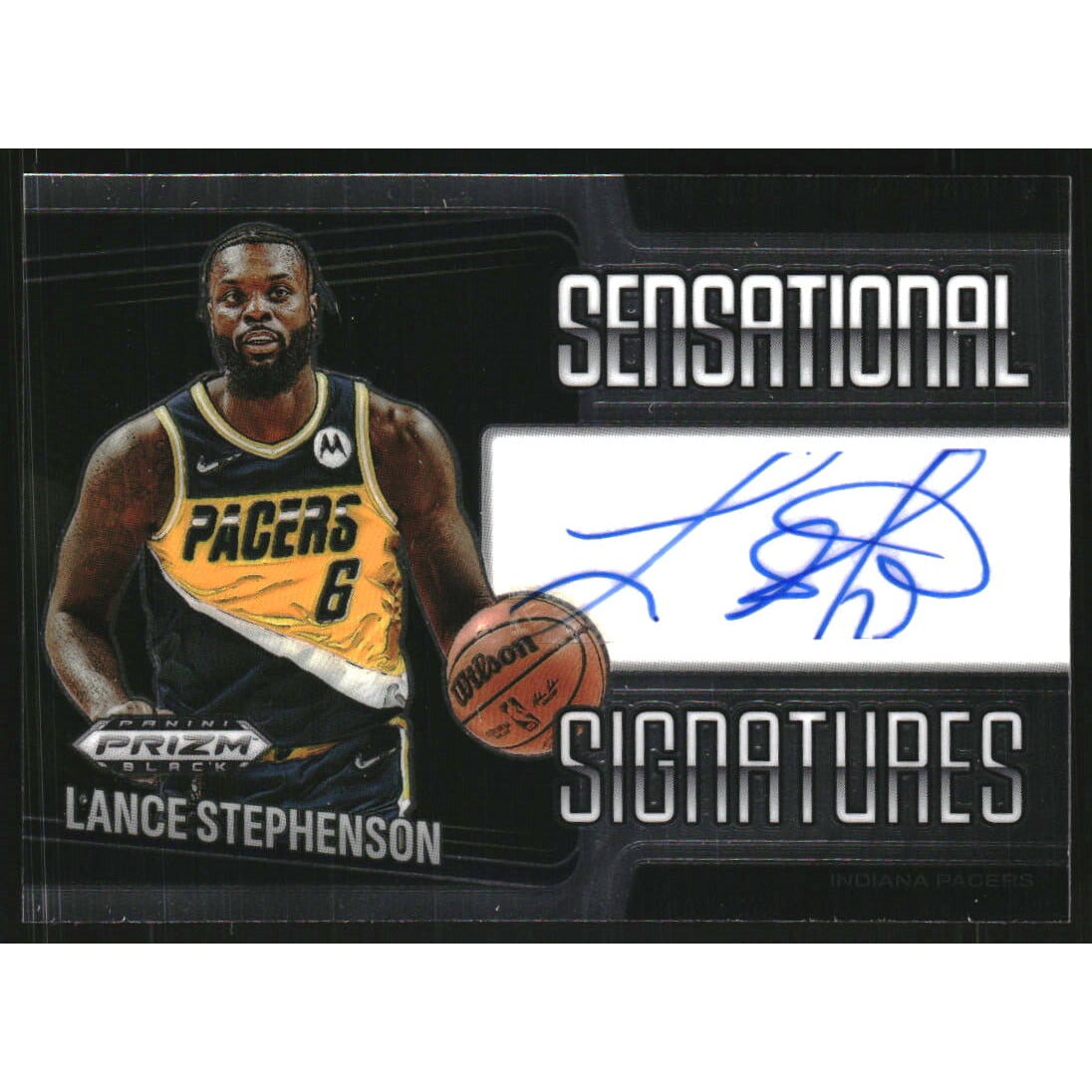 2024-25 Panini Prizm Black Sensational Signatures #47 Lance Stephenson. rookie card picture