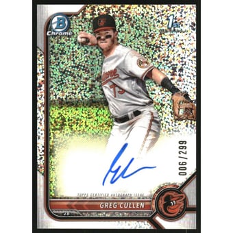 2022 Bowman Chrome Prospect Autographs Speckle Refractors #CPAGC Greg Cullen