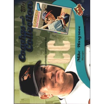 2002 Topps Coaches Collection Relics #CCMH Mike Hargrove Bat