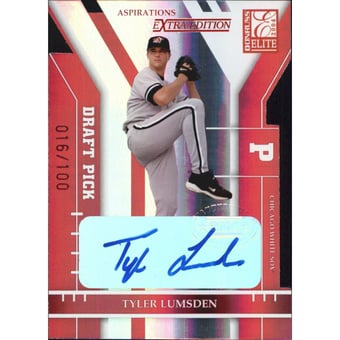 2004 Donruss Elite Extra Edition Signature Aspirations #314 Tyler Lumsden DP/100