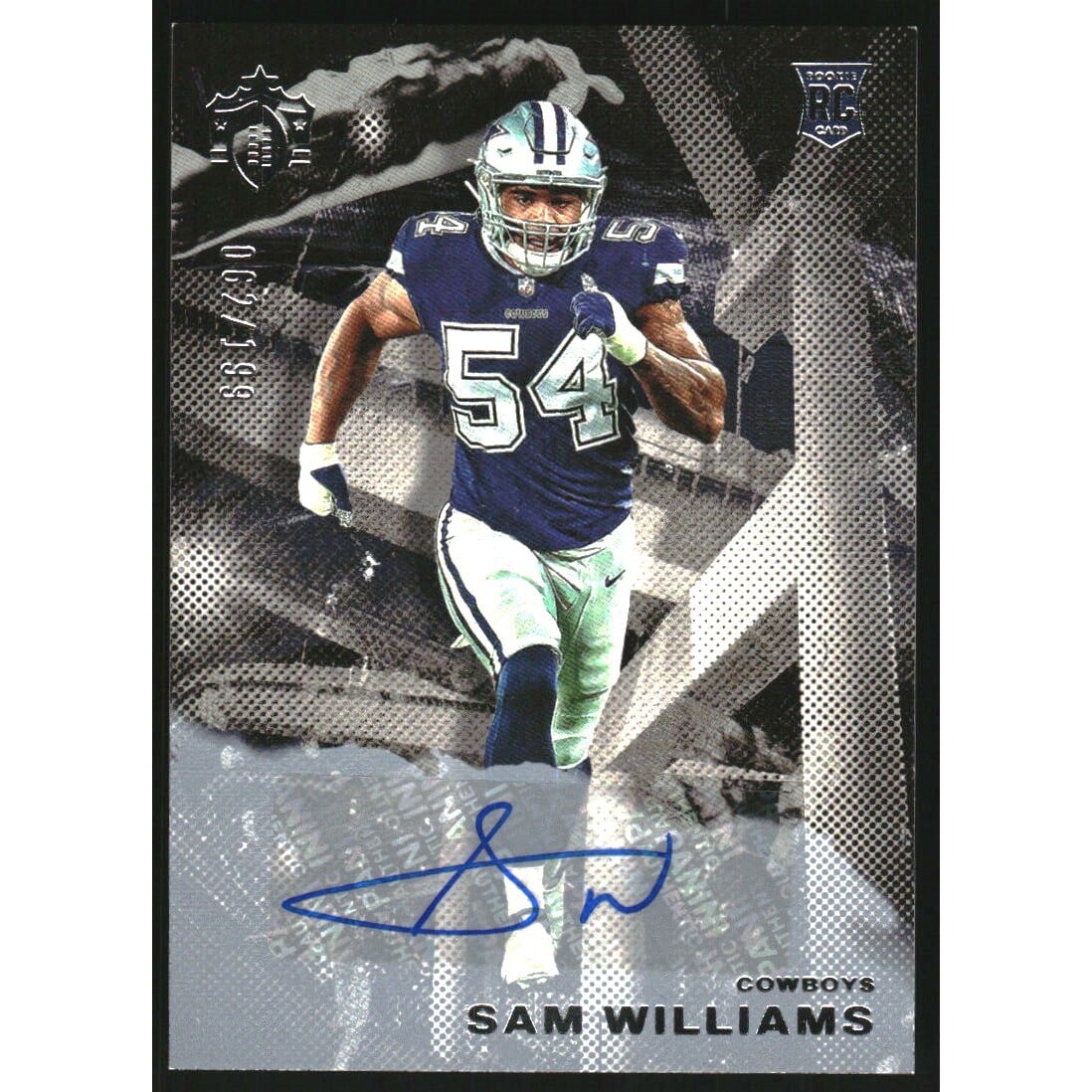 2022 Panini Chronicles Gridiron Kings Signatures #36 Sam Williams/199. rookie card picture
